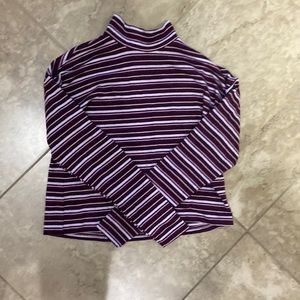 Purple Striped Dip Long Sleeve